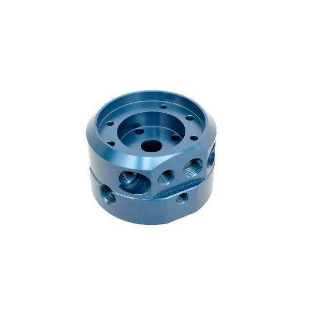 Präzisions -CNC -Bohrstab -Guss -Teil Aluminium Customized Blue Anodized Profile 