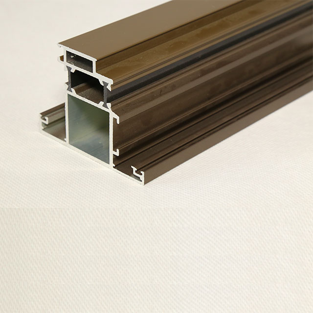 Kundenspezifische braune Schiebe-/Flügelfenster-Schienen-Aluminium-Extrusion