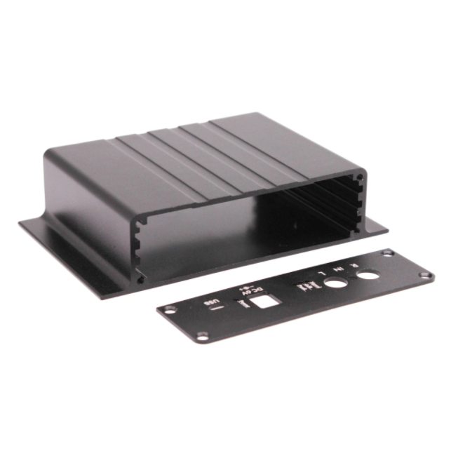 Gehäuse Aluminium-Extrusionsprofil CNC-Bearbeitungsbohrung mit Endkappe