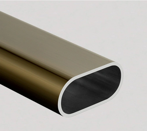 Bronze anodisierte ovale Aluminium-Extrusionsrohr-Profil-Dicke von 2 mm